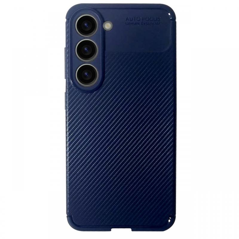 Devia Husa Carbon Fiber Texture Shockproof Samsung Galaxy S23 Albastru
