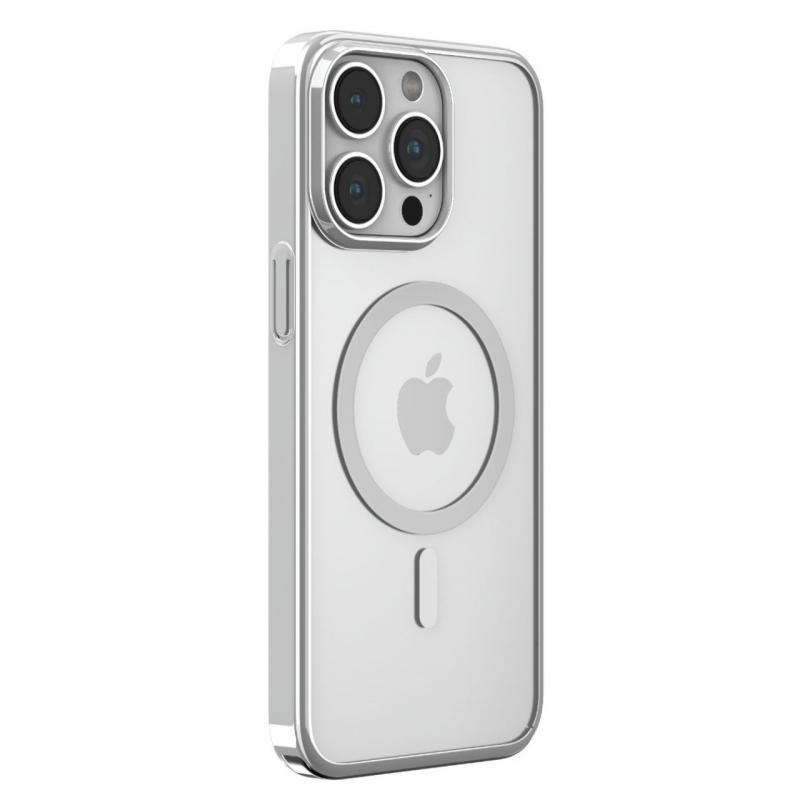 Devia Husa Glimmer Series Magnetic iPhone 15 Pro Argintiu