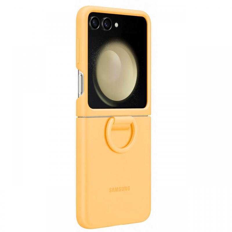 Samsung Husa Originala Silicone Cover cu inel Samsung Galaxy Z Flip5 Apricot