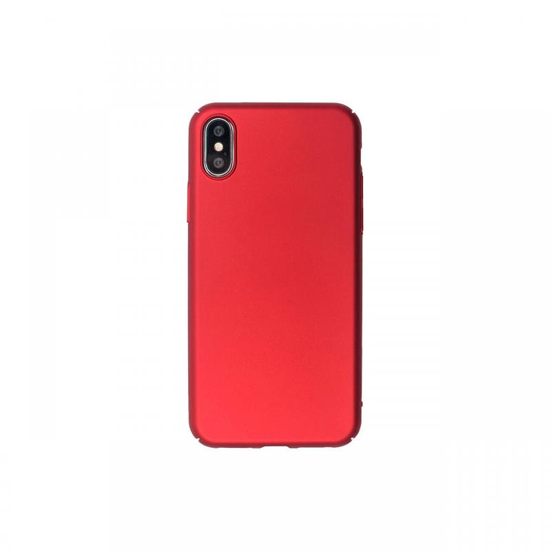 Carcasa iPhone XS / X Just Must Uvo Red (material fin la atingere, slim fit)