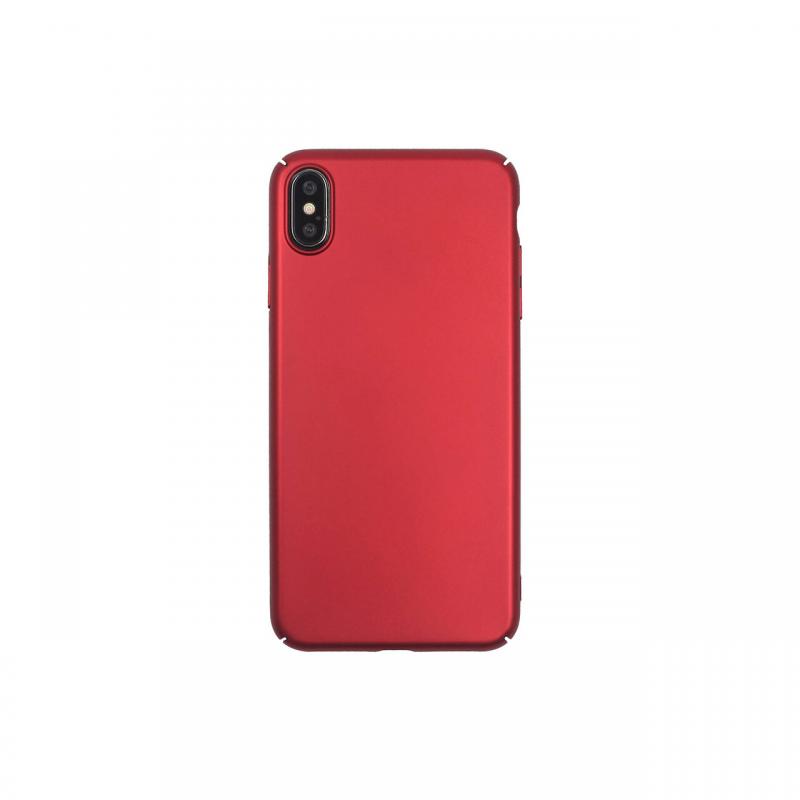 Carcasa iPhone XS Max Just Must Uvo Red (material fin la atingere, slim fit)