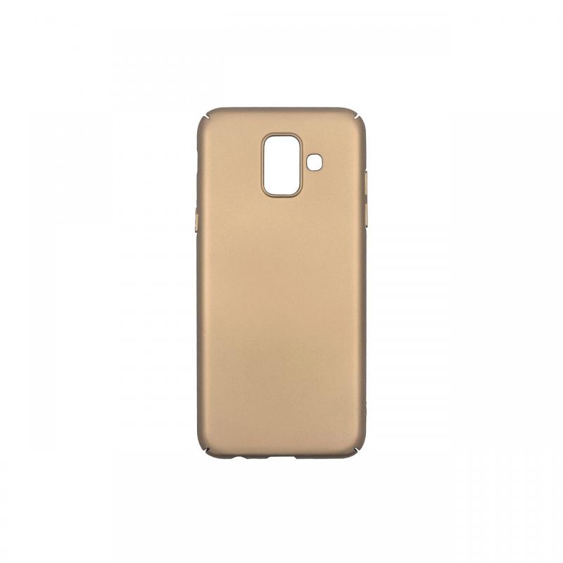 Husa Samsung Galaxy A6 2018 Just Must Uvo Gold(material fin la atingere, slim fit)