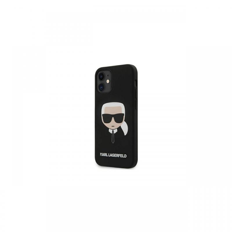 Husa iPhone 12 Mini Karl Lagerfeld Silicon Karl\'s Head Negru