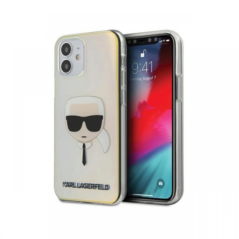 Husa iPhone 12 Mini Karl Lagerfeld Iridescent Karl\'s Head Multicolor