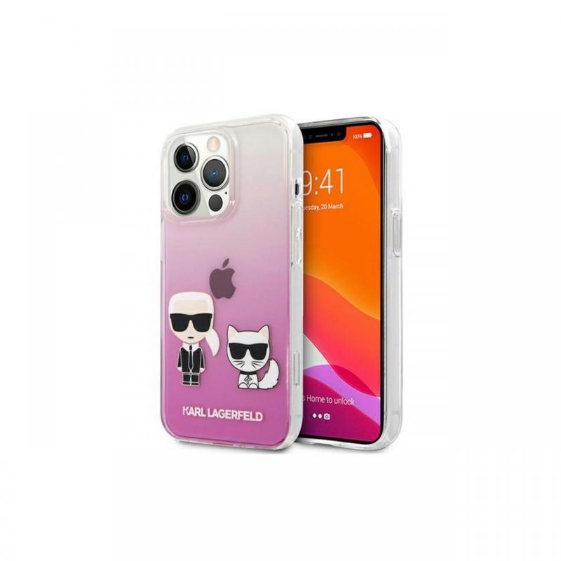 Husa iPhone 13 Pro Karl Lagerfeld Karl & Choupette Pink