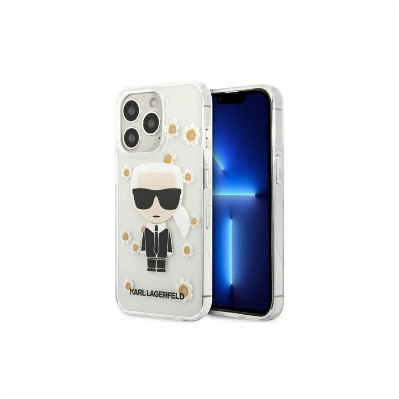 Husa iPhone 13 Pro Karl Lagerfeld Ikonik Flower Transparent