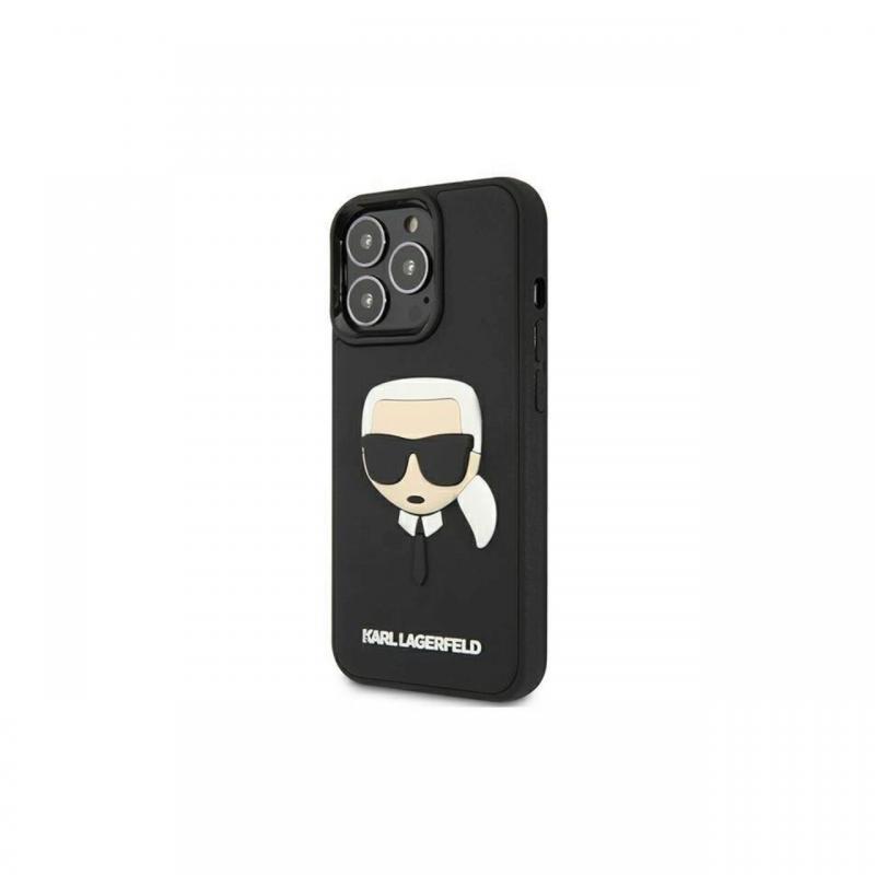 Husa iPhone 13  Karl Lagerfeld Rubber Karl\'s Head Negru