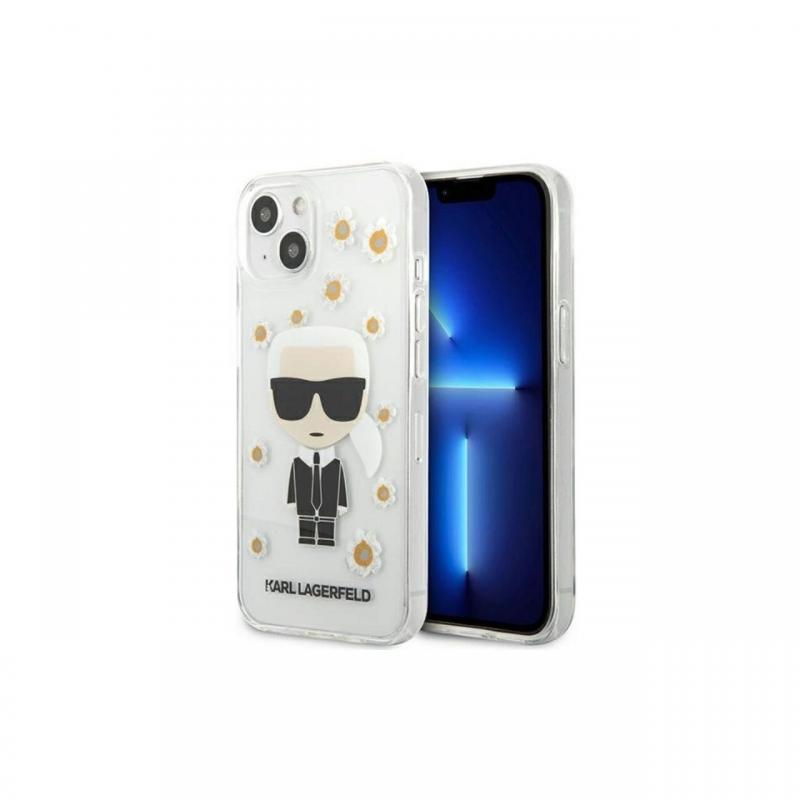 Husa iPhone 13 Karl Lagerfeld Ikonik Flower Transparent