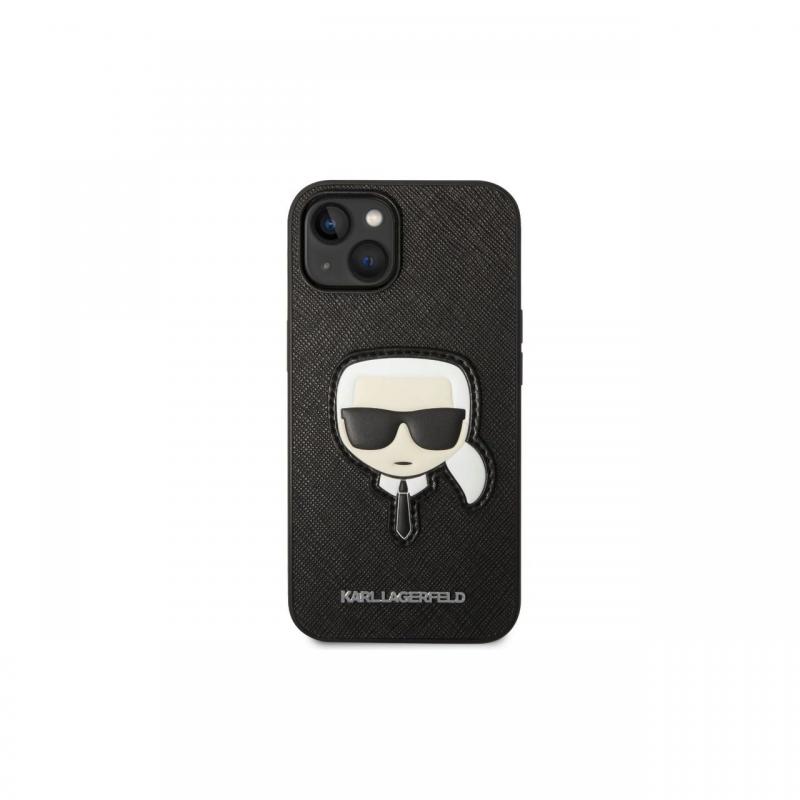 Husa iPhone 14 Plus Karl Lagerfeld Saffiano Karl\'s Head Black