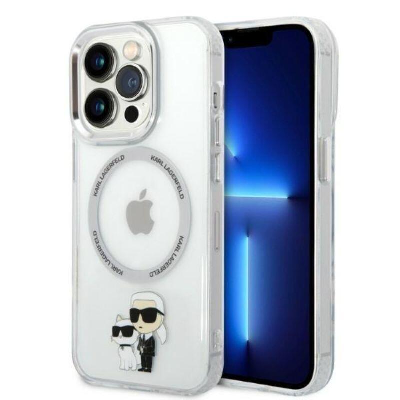 Karl Lagerfeld Husa MagSafe Karl & Choupette iPhone 14 Pro Transparent