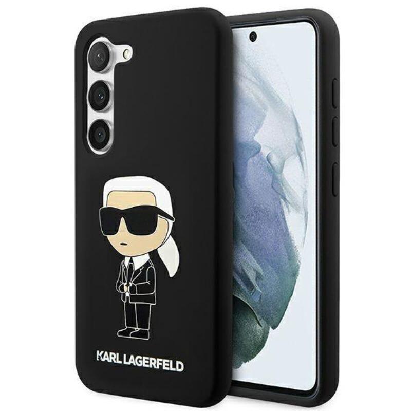 Karl Lagerfeld Husa Liquid Silicone Ikonik Samsung Galaxy S23 Negru