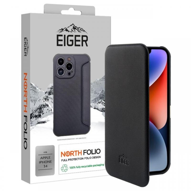 Eiger Husa North Folio Case iPhone 14 Negru