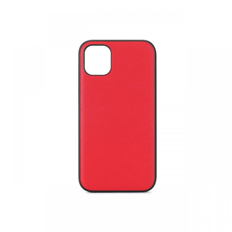 Husa iPhone 11 Pro Max Meleovo Saffiano Magnetic Red (placuta metalica integrata)