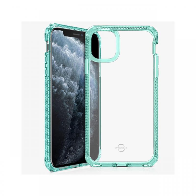 Husa iPhone 11 Pro Max IT Skins Hybrid Clear Tiffany Green & Transparent (antishock)