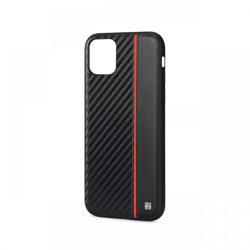 Husa iPhone 11 Pro Meleovo Carbon Black & Red