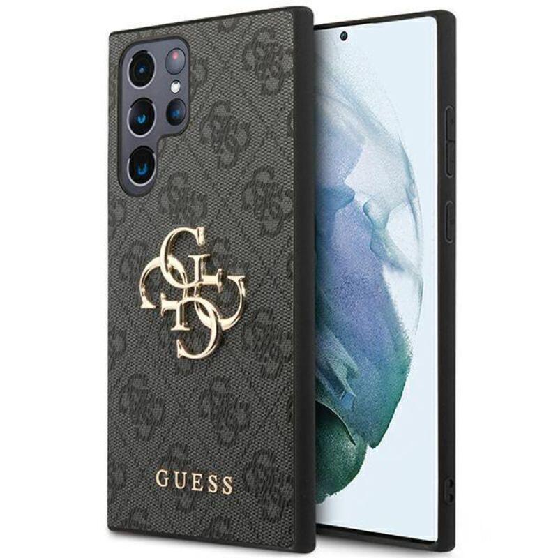 Guess Husa PU 4G Metal Logo Samsung Galaxy S23 Ultra Gri