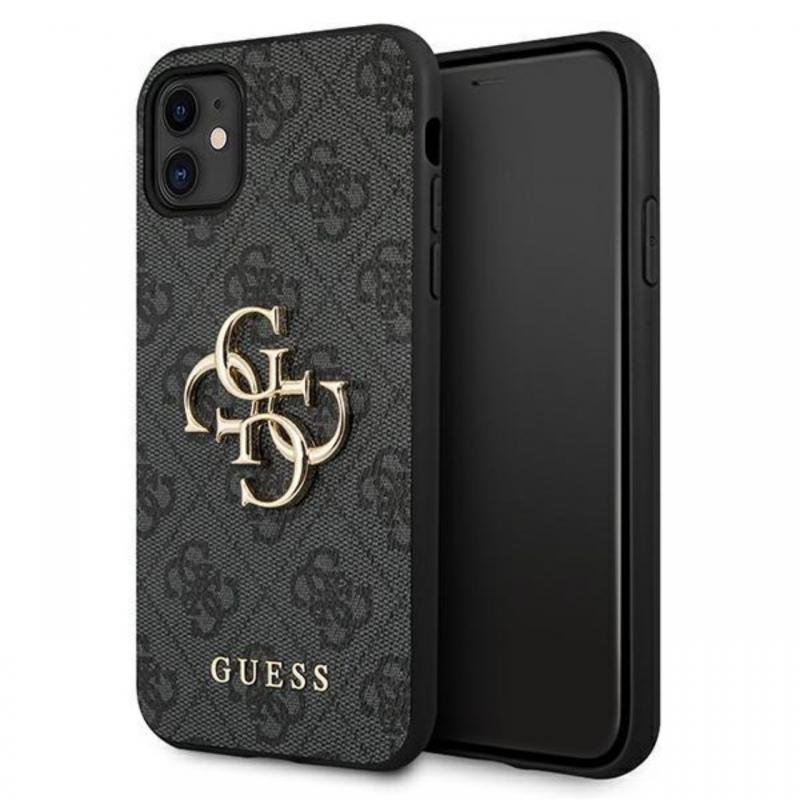Guess Husa PU 4G Metal Logo iPhone 11 Gri