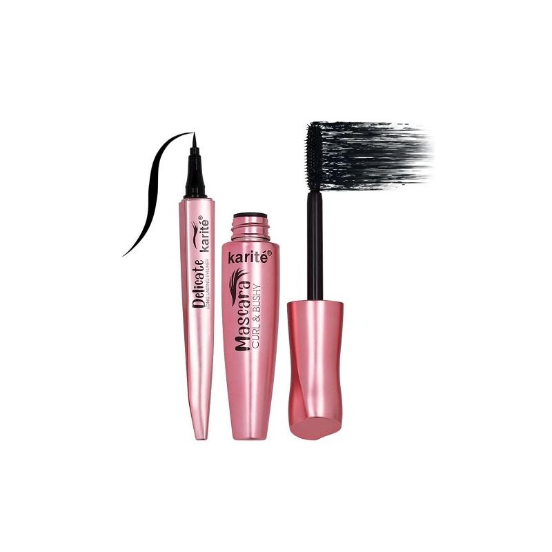 Set 2in1 Mascara si Eyeliner, Karite, Big Eyes, Waterproof, Negru