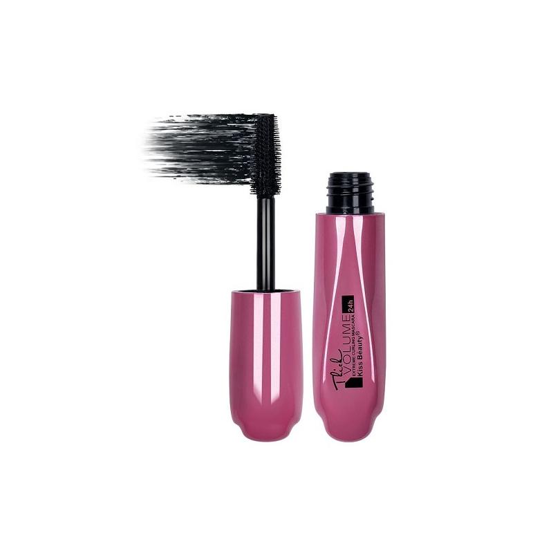 Mascara Volum si Curbare, Kiss Beauty, Extreme Curling, Waterproof, Negru, 11 ml