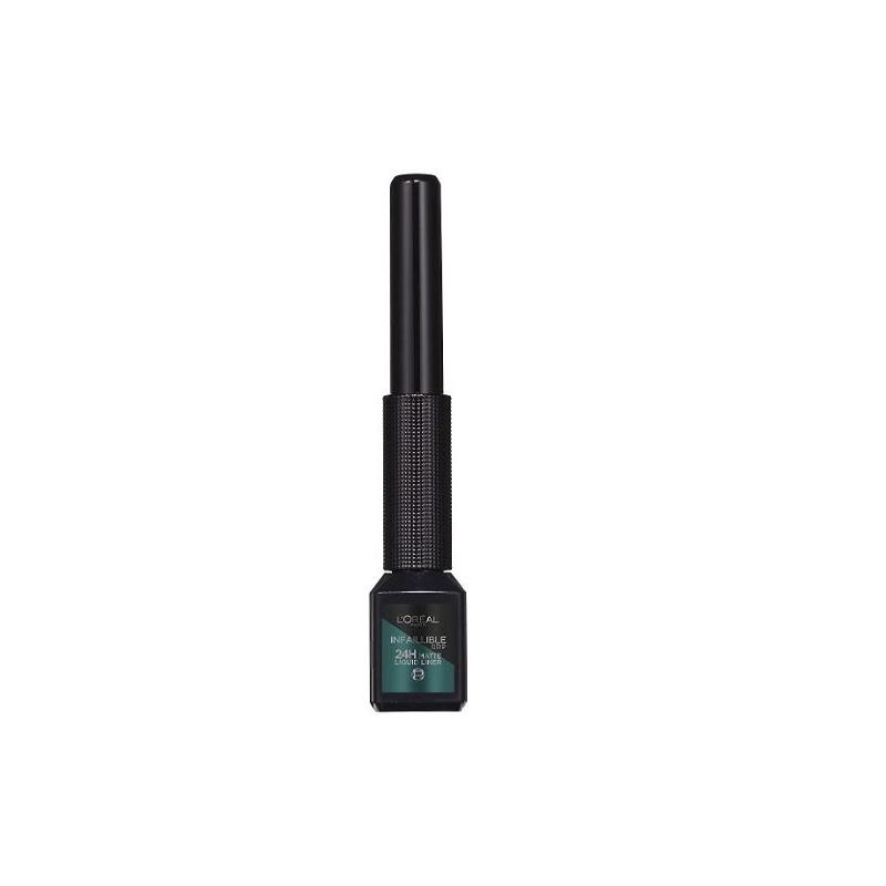 Tus de ochi rezistent si mat, Loreal, Infaillible 24H Matte Eyeliner, 04 Emeraude, 6 ml