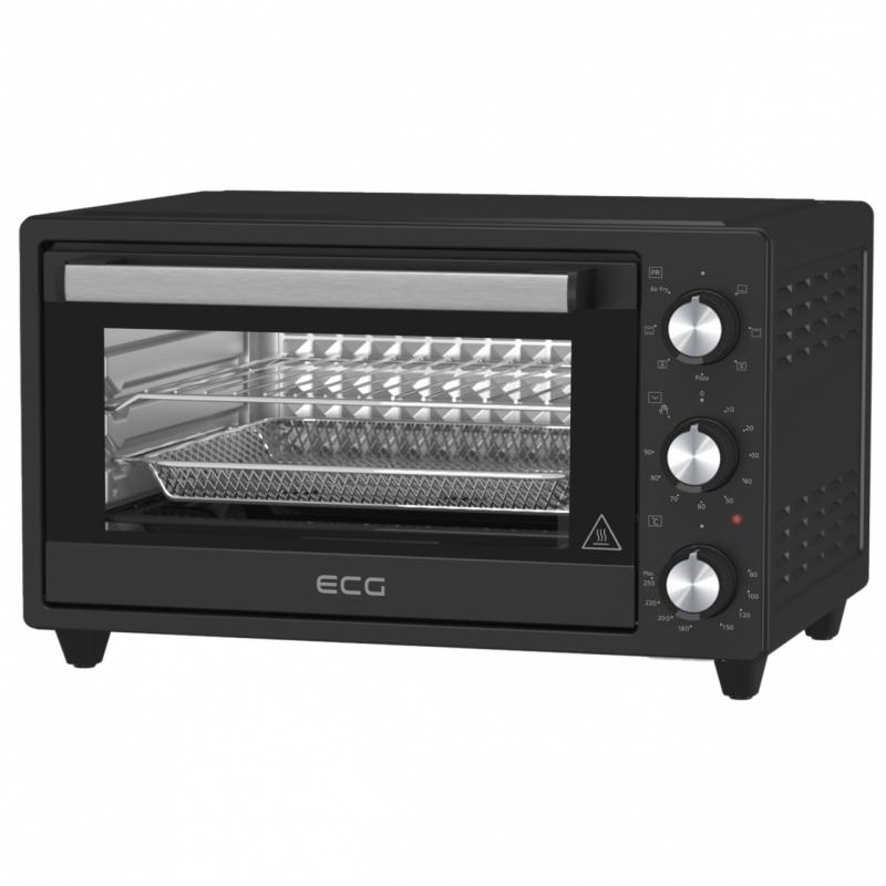 Cuptor electric ECG ET 2001B Airfry, 20 L, 1500 W, 80–250 °C, timer 90 min, 7 functii presetate, convectie, negru