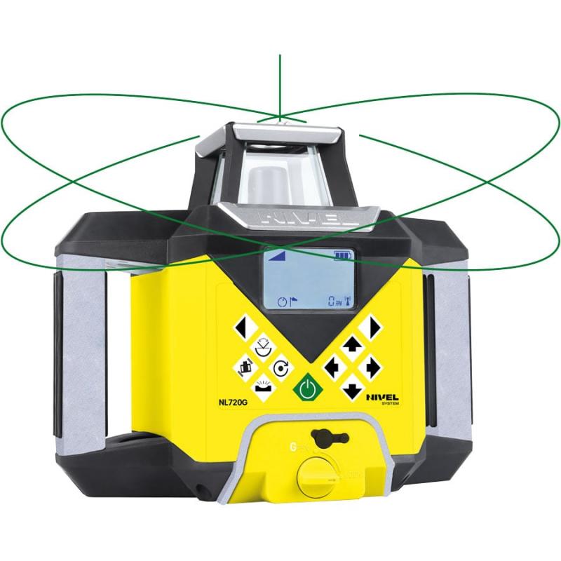 Laser rotativ Nivel System NL720G Digital, fascicul verde, planuri verticale si orizontale cu pante, raza de actiune de pana la 700 m, autoaliniere