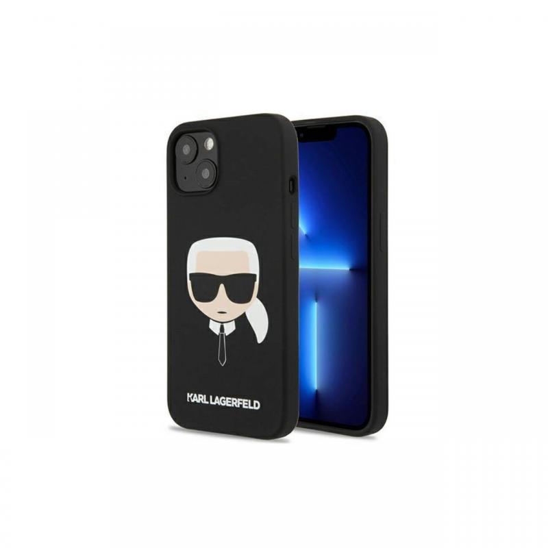 Husa iPhone 13 Karl Lagerfeld Silicon Karl\'s Head Negru