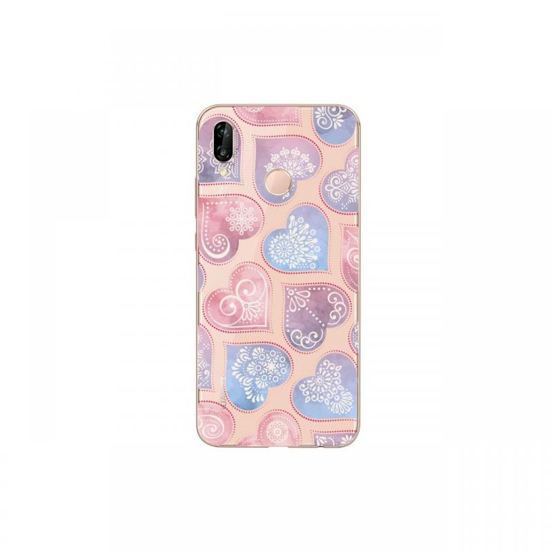 Husa Huawei P20 Lite Lemontti Silicon Art Hearts