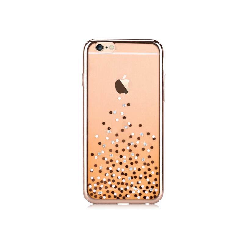 Carcasa iPhone 6/6S Comma Unique Polka Champagne Gold (Cristale Swarovski®, electroplacat, protectie