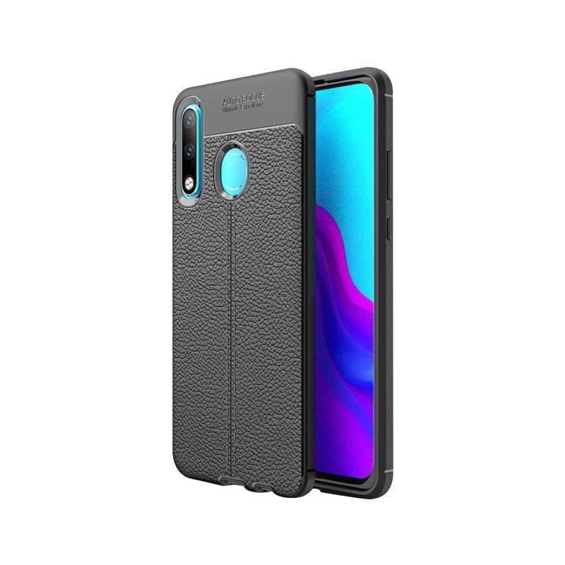 Husa Huawei P30 Lite Lemontti Litchi Black