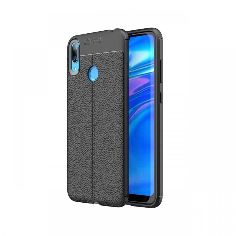 Husa Huawei Y7 2019 Lemontti Litchi Black