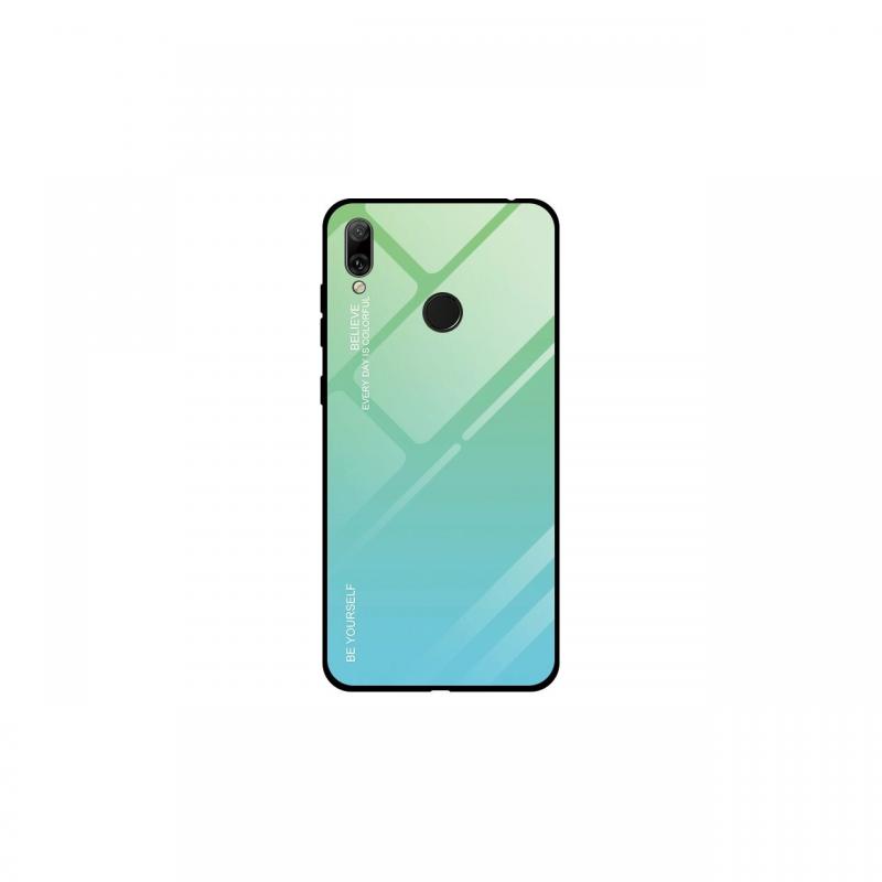 Husa Huawei Y7 2019 Lemontti Gradient Color Glass Sky Blue