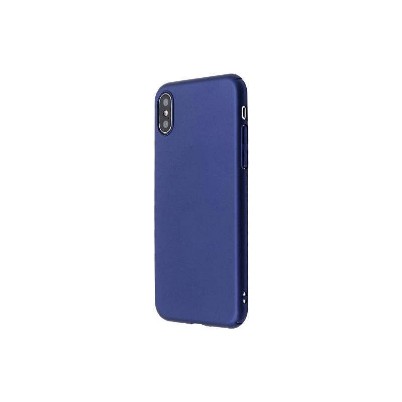 Carcasa iPhone X / XS Just Must Uvo Navy (material fin la atingere, slim fit)