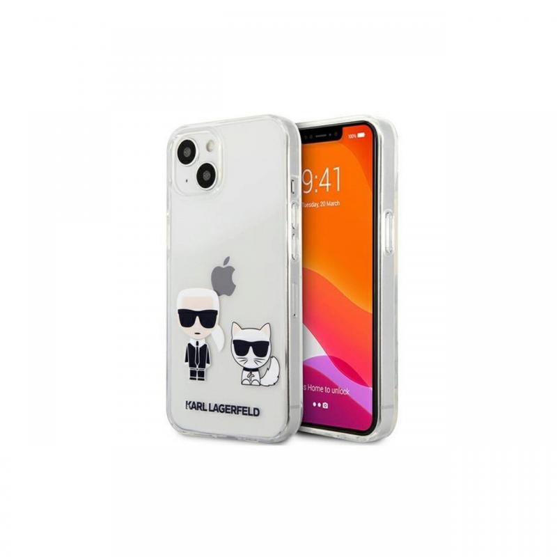 Husa iPhone 13 Karl Lagerfeld Karl & Choupette Transparent