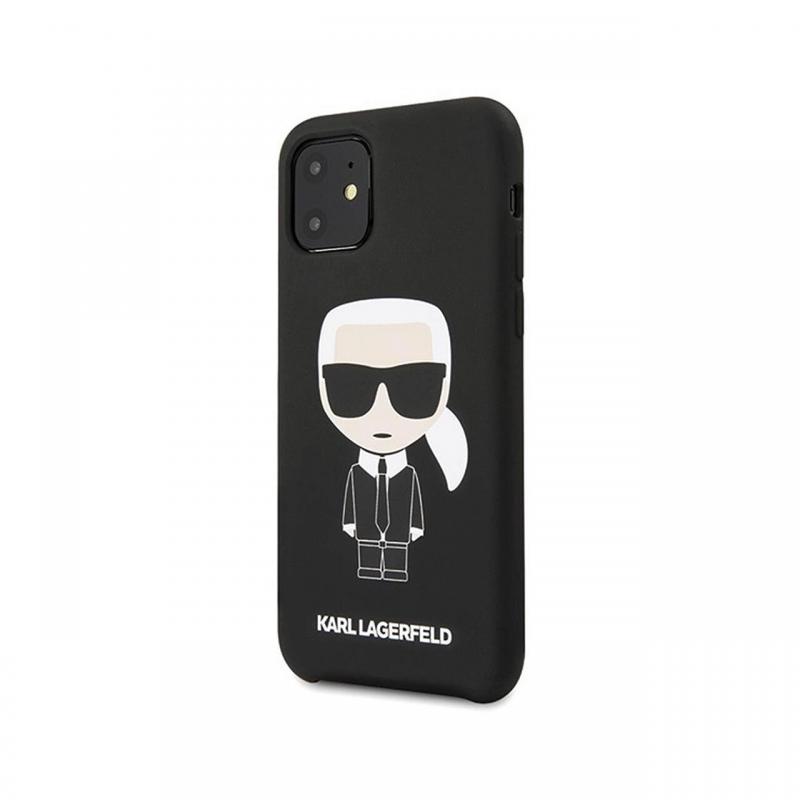 Husa iPhone 11 Karl Lagerfeld Silicon Ikonik Negru