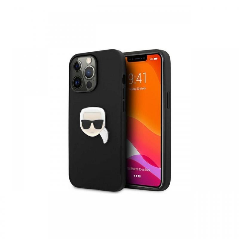 Husa iPhone 13 Pro Karl Lagerfeld Leather Karl Head Negru