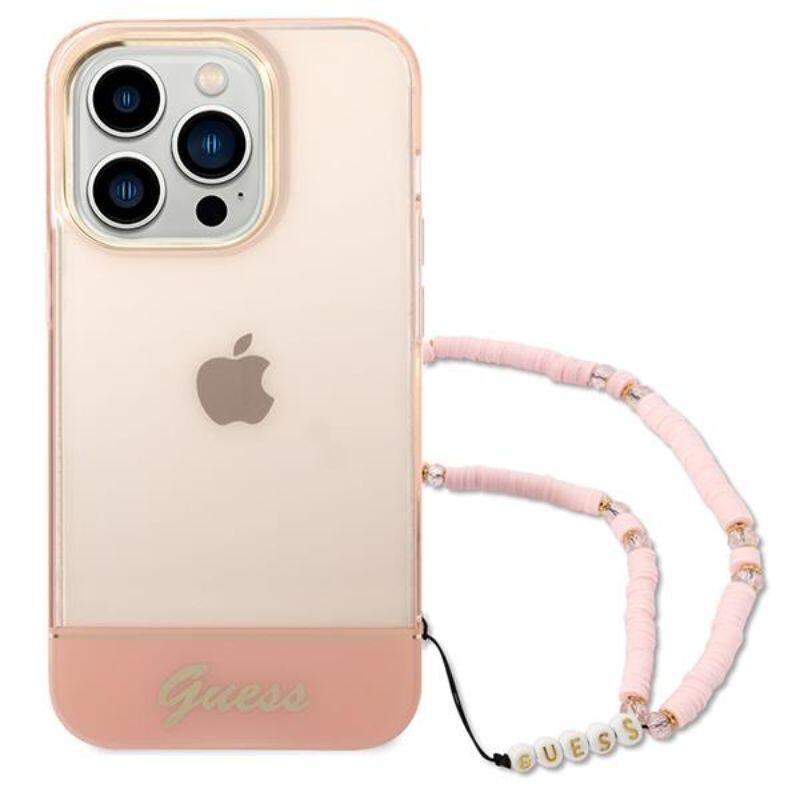 Guess Husa TPU Camera Outline Translucent Strap iPhone 14 Pro Roz