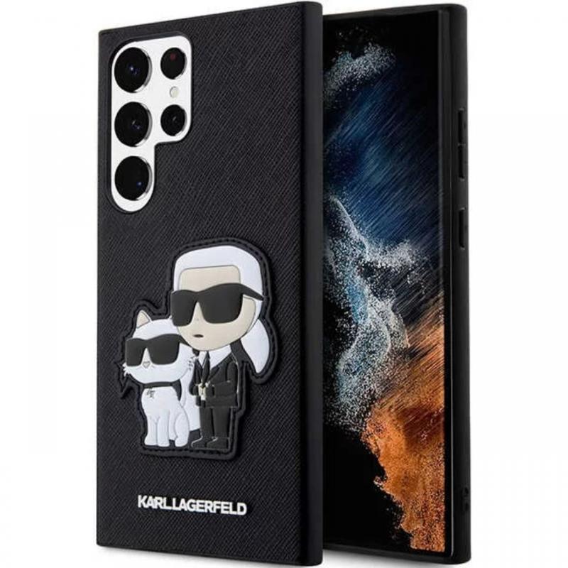 Karl Lagerfeld Husa Saffiano Karl&Choupette Samsung Galaxy S23 Ultra Negru