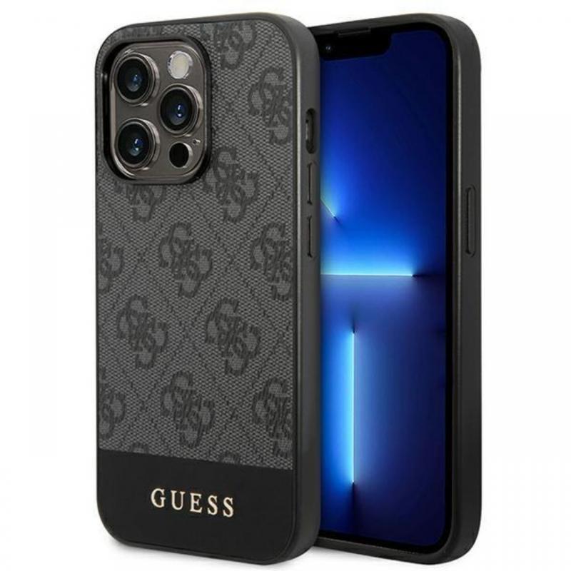 Guess Husa 4G Stripe Logo iPhone 14 Pro Gri