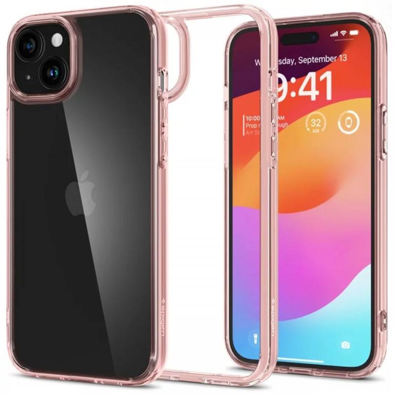 Spigen Husa Ultra Hybrid iPhone 15 Rose Crystal