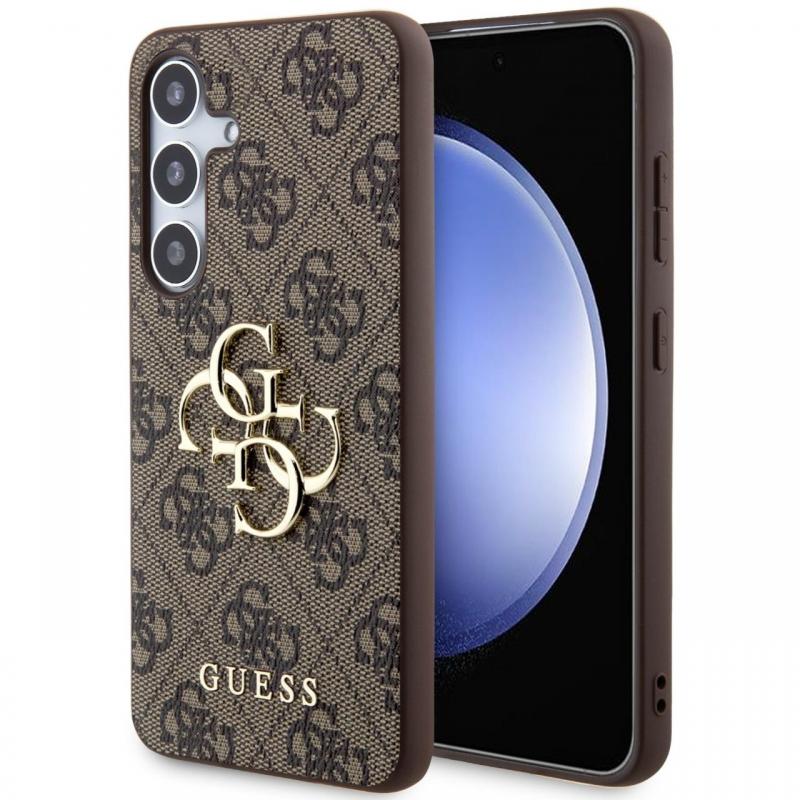 Guess Husa PU 4G Metal Logo Samsung Galaxy S24 Maro