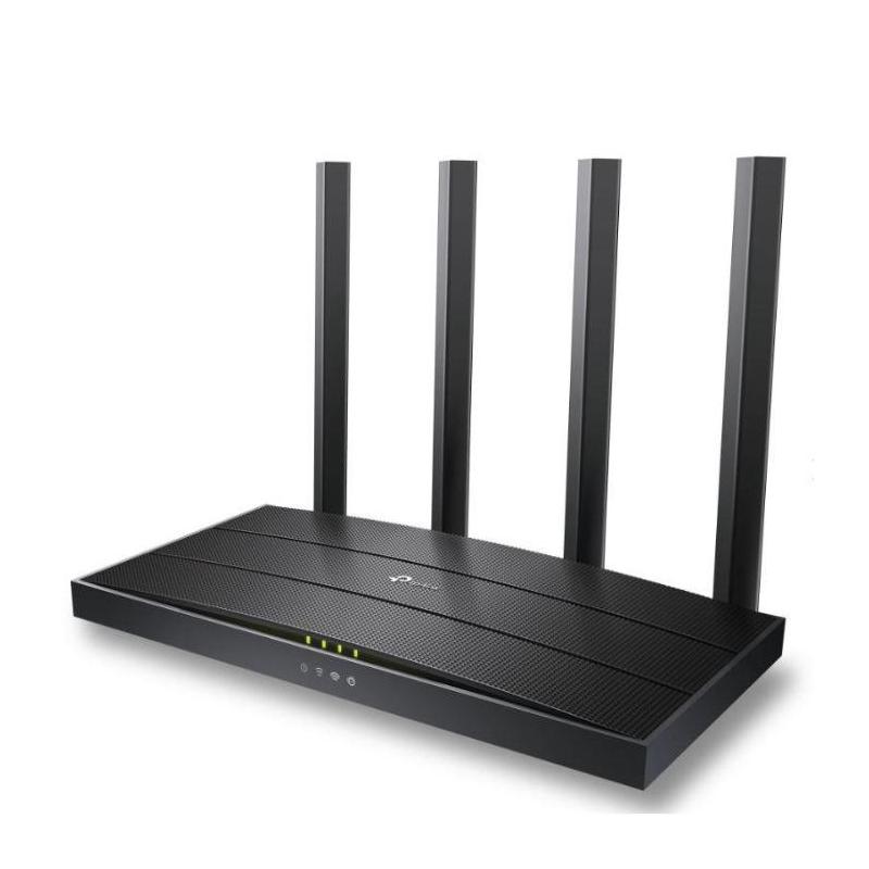 TP-LINK Wireless Router AX1500 WI-FI6, DUAL-BAND, ARCHER AX12, 4 x antene fixe, mod router, mod access point,1× port WAN Gigabit, 3× porturi LAN