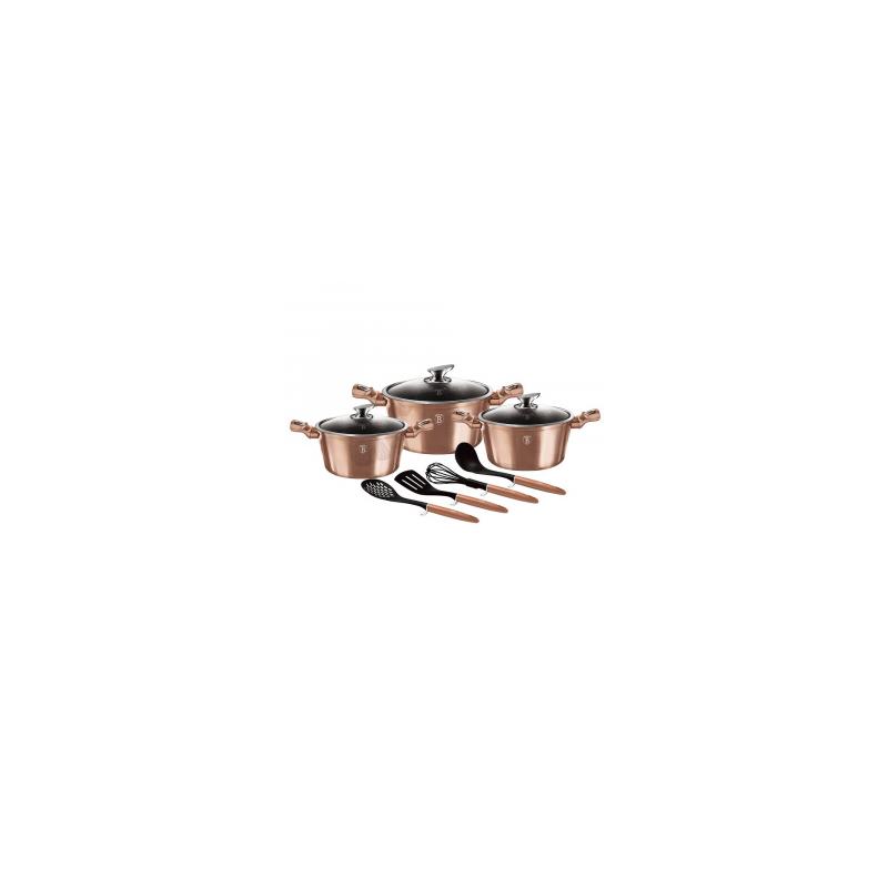 Set oale marmorate 10 piese, Rose Gold Berlinger Haus BH 6151