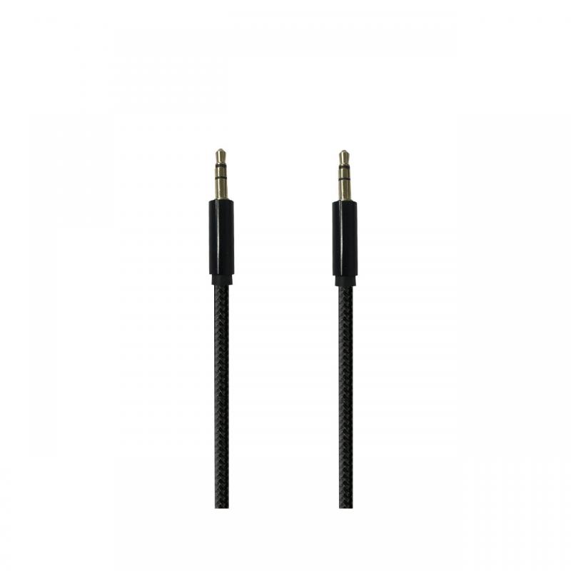 Cablu Jack 3.5mm Procell Audio Negru 1m (impletitura textila)