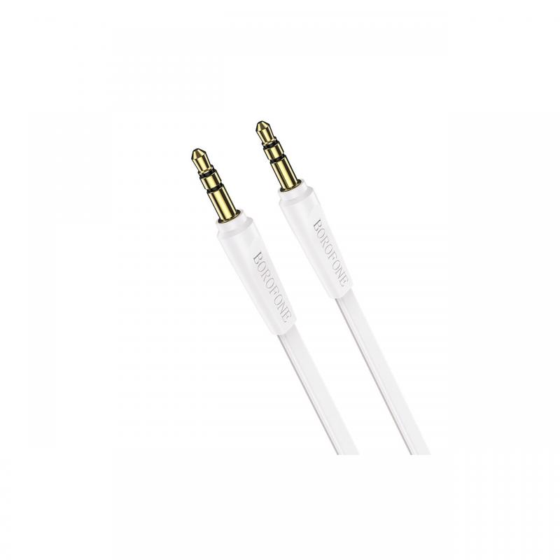 Cablu Borofone BL6 Jack 3.5mm la Jack 3.5mm, 2m, Alb