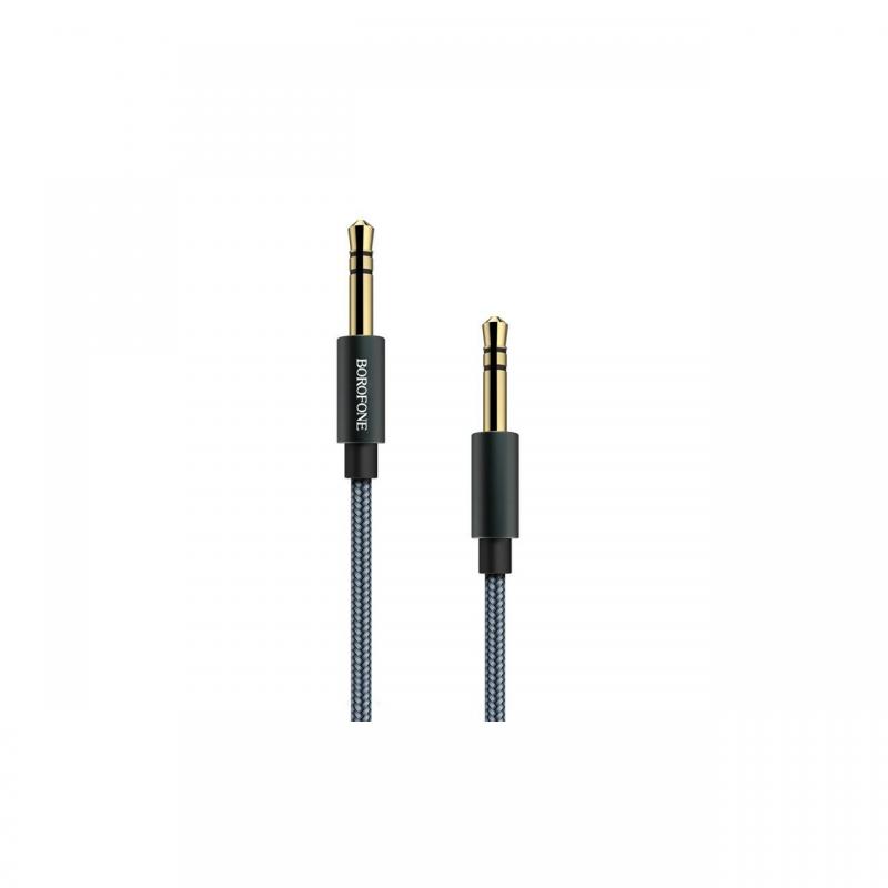 Cablu Borofone BL3 Audiolink Jack 3.5mm la Jack 3.5mm, 1m, Gri