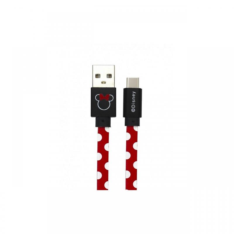 Cable Disney USB Type-C Minnie Dots Red