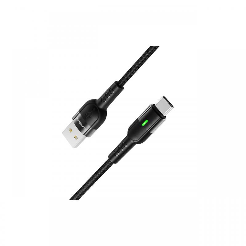 Cablu Borofone BU17 Starlight USB la Type-C, 1.2m, Negru