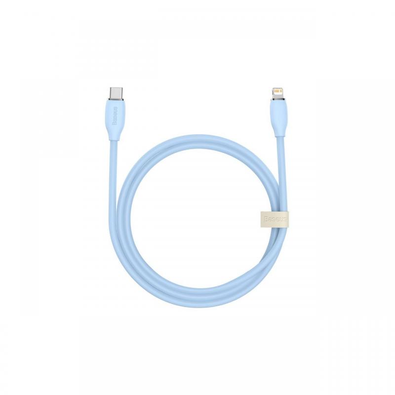 Cablu Baseus Jelly Liquid Silica Gel Type-C la Lightning, 20W ,1.2 m, Albastru