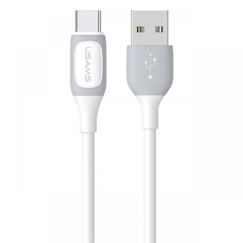 Usams Cablu Jelly Series Fast Charging USB la Type-C, 3A, 1m, Alb